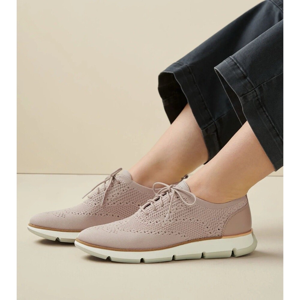 NEW Cole Haan Womens Size 8 4.ZEROGRAND Stitchlite Oxfords Etherea Rose Beige - Picture 9 of 10